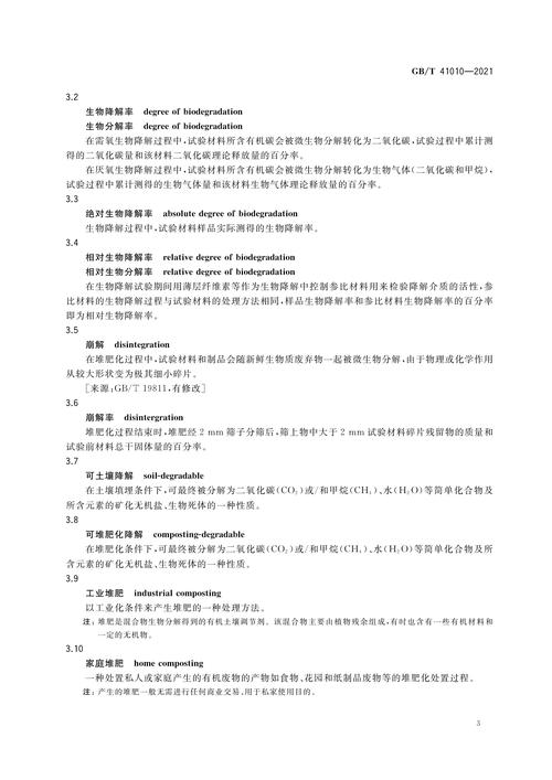 归口于全国生物基材料及降解制品标准化技术委员会